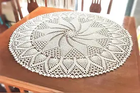 经典风车花莲花瓣圆形桌垫，附图解图片