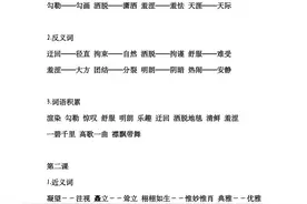 五年级语文下册词语积累图片