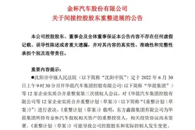 华晨重整，鑫源能改写金杯的命运吗？图片