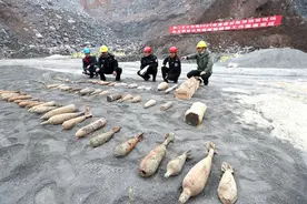 就在今天，88枚侵华日军遗弃弹药被集中销毁！图片