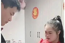 浙江一新娘因容貌特殊引争议，新郎一脸不情愿，亲友：女方家有钱图片