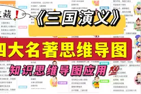 四大名著思维导图《三国演义》，值得家长给孩子保存打印图片
