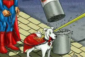 无敌的超人，无敌的狗！几乎没有弱点的超人，蝙蝠侠却是他的噩梦图片
