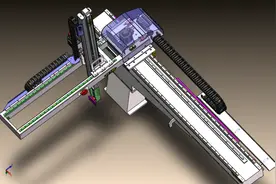 直角机械手大型注塑机械手3D数模图纸 Solidworks设计 附STEP图片