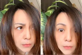 52岁雪姨王琳晒隔离日常！头发凌乱遮住半边脸，眼睛睁大表情惊恐图片