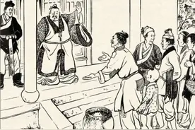 民间故事：小伙钱财埋在树下被人盗走，醉酒县令审树破奇案图片