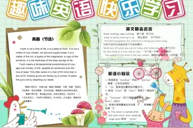 小学生手抄报模板分享（主题：英语小报）图片