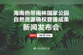 【正在直播丨海南热带雨林国家公园自然资源确权登簿成果新闻...视频封面