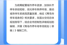 《青岛市停车场专项规划（修编）》公示，中心城区规划990余处公共停车场图片