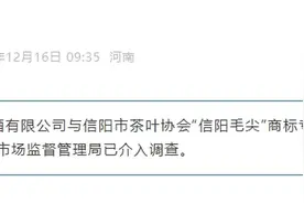 信阳毛尖啤酒“侵权”风波下，信阳市场监管局通告：已介入调查图片