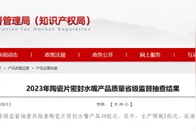 山东省市场监管局抽查30批次陶瓷片密封水嘴产品  8批次不合格图片