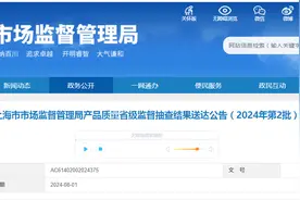 上海市市场监督管理局产品质量省级监督抽查结果送达公告（2024年第2批）图片