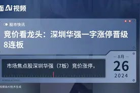 竞价看龙头：深圳华强一字涨停晋级8连板视频封面