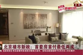 新闻日历 北京楼市新政：首套房首付最低两成视频封面