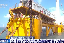 我国建成全球首个漂浮式风渔融合项目，让风能“吹”出更多电图片