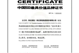 品牌价值持续攀升！阳光保险连续第13年入选“中国500最具价值品牌”图片
