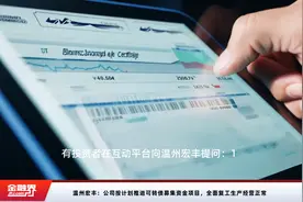 温州宏丰：公司按计划推进可转债募集资金项目，全面复工生产经营正常视频封面