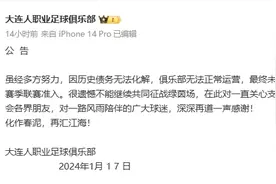 大连人俱乐部宣布解散，青岛红狮递补中甲仍须等待图片