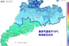 冻感十足的广东，未来几天部分地区最低气温跌破零度图片