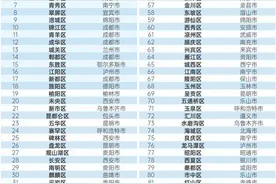 四川29个区上榜2024赛迪西部百强区 成都武侯区位列第一图片