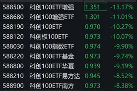 科创100震荡调整，多只相关ETF跌约10%图片