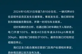 赛力斯回应昆明问界M9事故：正全力配合属地交管部门及用户处理相关事宜图片