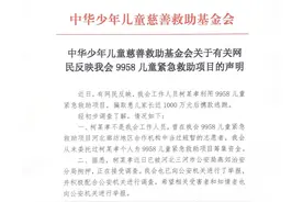 中华儿慈会回应“网传千万救命款被骗走”：从未收到过这些资金图片