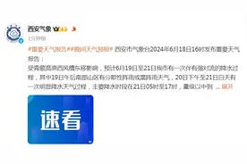 雷雨大风预警！｜刚刚，西安、陕西发布重要天气报告图片