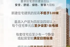 层高不低于3米，4层及以上设置电梯！住宅新规来了图片