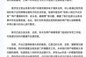 借贷宝回应被央视曝光：已成立专项工作组进行全面核查与整改，暂停新增欠条服务图片