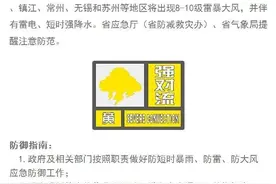 10级雷暴大风马上到！江苏气象发布图片