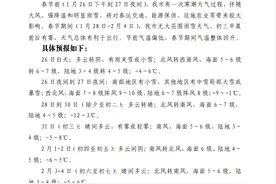 烟台发布春节假期天气预报！节前将迎寒潮，局部可能有大雪或暴雪图片