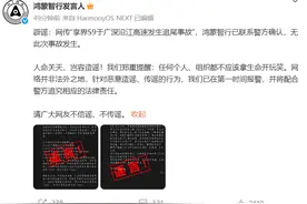 辟谣！鸿蒙智行：已第一时间报警图片