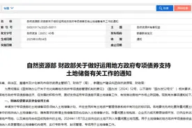 事关土地储备专项债，两部门发文明确！资金优先用于存量土地图片