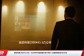 润欣科技(300493.SZ)：2024年半年度权益分派10派0.1元除权除息日9月20日视频封面