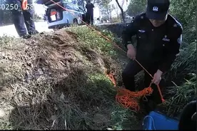 胶州：电动三轮车侧翻至沟中 警民合力迅速救援图片