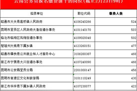 最高竞争比524:1！云南省考2月23日报名数据已出！图片
