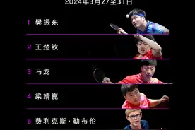 WTT仁川冠军赛单打前五号种子名单公布 樊振东、孙颖莎领衔图片