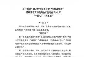椰树强势回应“擦边”被罚：我不服图片