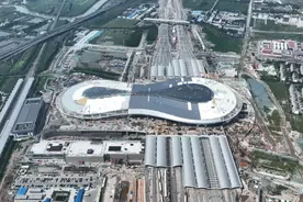 总进度完成80%！上海松江站建设正酣图片