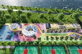 江边又多了一个公园图片