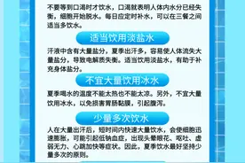 健康中国｜夏季出汗多，如何正确补水？图片