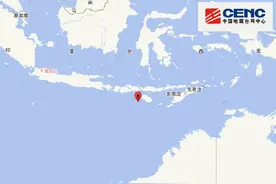 印尼附近海域发生5.7级地震 震源深度30千米图片