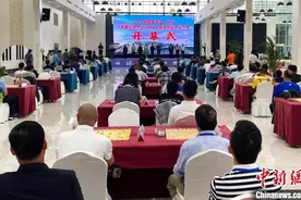 江苏扬州举办全国象棋业余公开赛 逾百名棋手对决图片