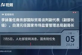 李詠箑任商务部国际贸易谈判副代表（副部长级），白清元任国家市场监督管理总局副局长视频封面