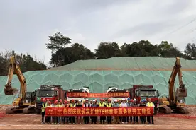 长深高速河惠段改扩建项目惠州泰美服务区开工建设图片