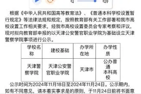 天津拟设立公办普通本科高校“天津警察学院”图片