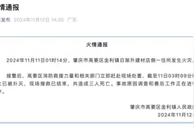 广东肇庆凌晨突发火灾，3人不幸遇难！最新通报→图片