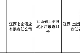 江西七宝酒业一批次酒被查出含甜蜜素，此前已两度被检出图片
