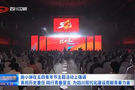 四川新闻联播丨施小琳在五四青年节主题活动上强调 勇担历史重任 践行青春誓言 为四川现代化建设贡献青春力量视频封面